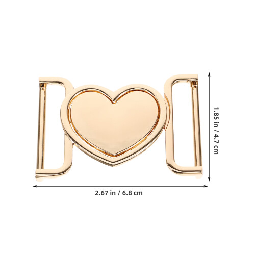 Fermaglio Cuore Metallico Oro Per E Cappotti Versatile 1