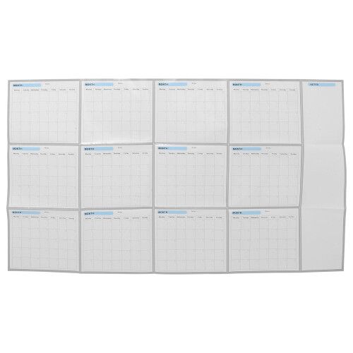 Herbruikbare Droge Uitwisbare Muurkalender white