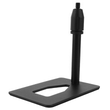 Compacte Zwarte Mic Stand Met Metalen Basis En Clip