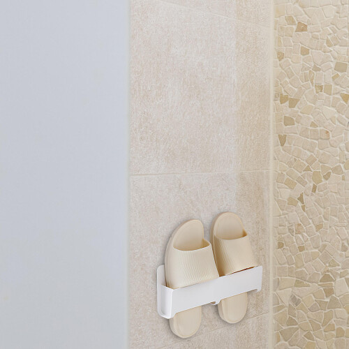 Porta Ciabatte Da Muro Bianco Resistente Per Uso Bagno 2