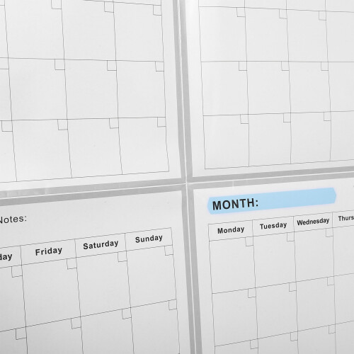 Herbruikbare Droge Uitwisbare Muurkalender white 2