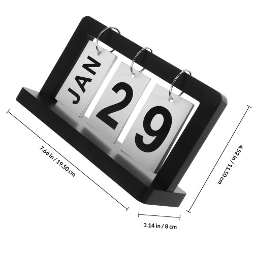 Zwarte Kalender Decoratief Creatief Flip 1