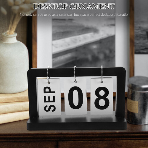 Zwarte Kalender Decoratief Creatief Flip 2