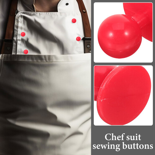 100Pz Rosso Chef in Per Cucito Pratico E Fai-Da-Te 2