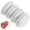 4Paren Herbruikbare Magnetische Startnummer Clips Wit Voor Hardlopers 10