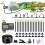 60Ft Drip Irrigation System with  Water Timer, Solid Brass Connectors, 360 Adjustable Nozzles, Bendable Tubing 1