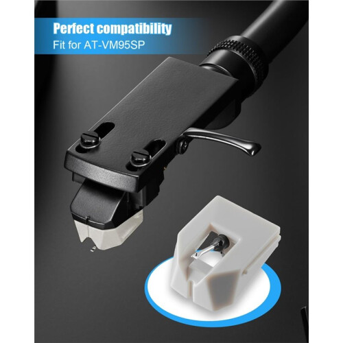 Advanced Elliptical Diamond Replacement Stylus for AT-VM95 Series Turntable Cartridges 2