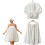 Ensemble Jupe de Bain Ajustable  Taille et Bonnet de Bain à Séchage Rapide, Blanc Corail Doux 2