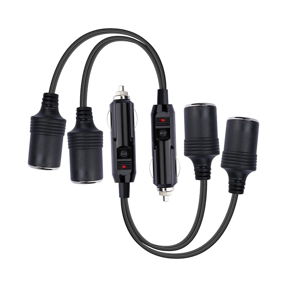 2Pcs 12V Double Cigarette Lighter Adapter, 1 To 2 Car Cigarette Lighters Splitter 2 Socket, Car Charger Splitter 6034020676055
