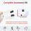 2 Pair Ear Clip Electrode Double-Sided Rubber  Comfortable, Compatible for Tens Unit & CES Stimulation 8