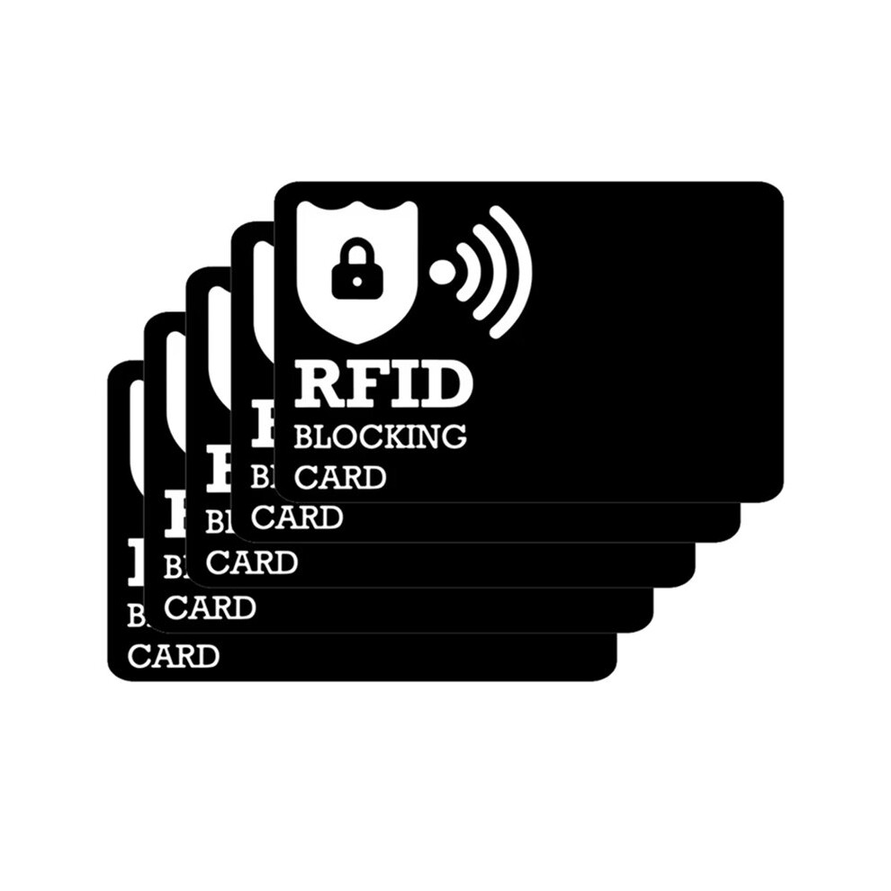 5Pcs Cards, Rfid Blocking Premium Contactless Nfc Debit Credit Card Passport Protector Blocker Set, Slim D 6033017034939