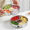 2-Pack Stainless Steel Divided Plates, 5-Section Unbreakable Metal Serving Tray 4