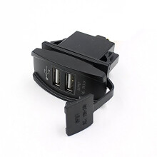 Waterproof Dual USB Charger 3.1A Fast Charging Socket with Green Light for Car Motorcycle Boat 12V