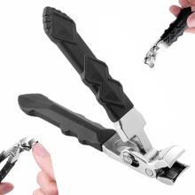 Senior Toenail Clipper with Ergonomic Angled Head, Wide Jaw Stainless Blades, Long Handle Design 1pcs