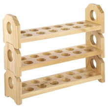 Wooden Egg Holder for Countertop, 3-Tier Stackable Design, Holds 36 Eggs, Ideal for Kitchen Organization