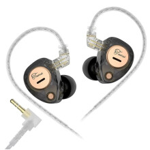 KZ Taurus in-Ear Monitor Hoofdtelefoon met Dubbele 8 mm Drivers, Krachtige Bas, Gaming Oordopjes, Bedraad, Ruisonderdrukking B