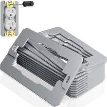 Espaçadores de Placa Dupla para Parede, 10 Peças, Aço Inoxidável, Dispositivo de Encaixe Nivelado, Placa de Nivelamento para Reparo de Tomadas