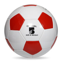 (Red White,21.5cm/8.46in)Football Soccer Children Outdoor Sports Toys Training Competition Fun Props