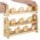 Wooden Egg Holder for Countertop, 3-Tier Stackable Design, Holds 36 Eggs, Ideal for Kitchen Organization 3