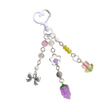 Acrylic Fruit Flower Phone Charm Lanyard Strap with AntiDrop Secure Design and Universal Compatibility