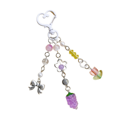 Acrylic Fruit Flower Phone Charm Lanyard Strap with AntiDrop Secure Design and Universal Compatibility