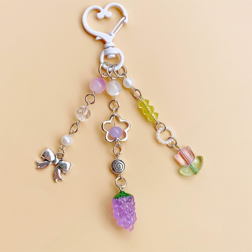 Acrylic Fruit Flower Phone Charm Lanyard Strap with AntiDrop Secure Design and Universal Compatibility 2