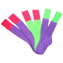 3Paren Paar Modieuze Unisex Kousen, Ademend Katoen, Levendige Kleuren