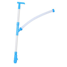 Manual Fertilizer Spreader 90cm PVC Hand Applicator for Garden and Farm, Long Reach Design