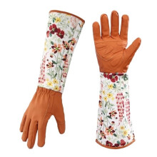 Garden Gloves for Women Sunflower Floral Print Thornproof Elbow Length Breathable Non Slip Grip