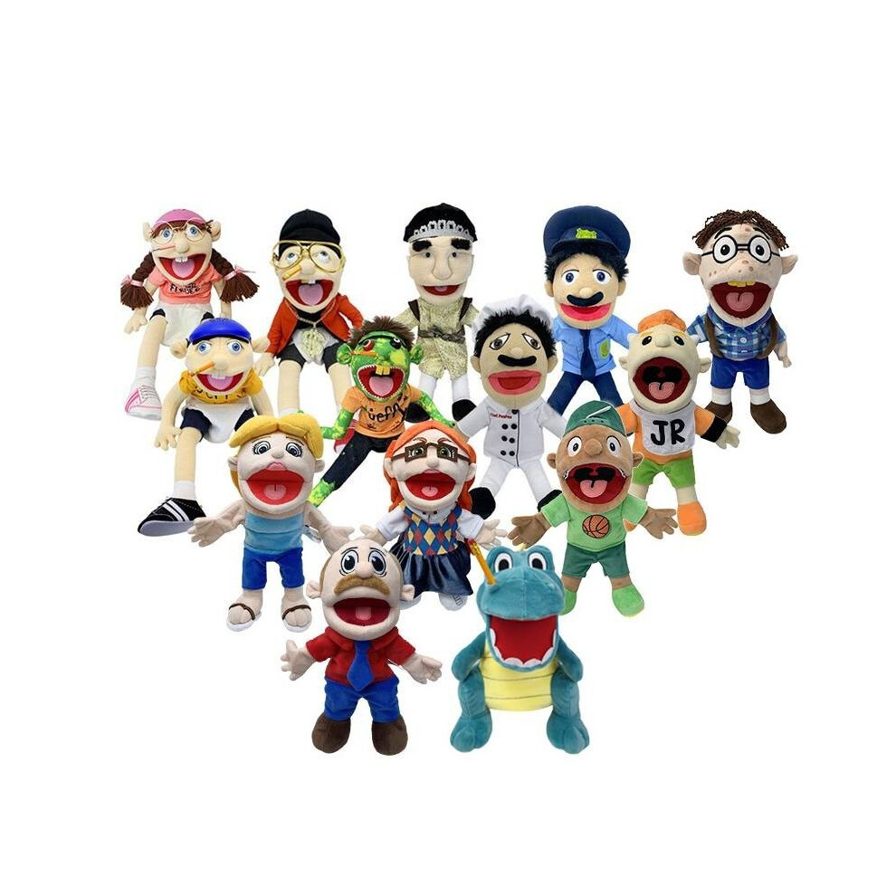 Jeffy Police 55cm Officer Hand Puppet Plush Cosplay Game Stuffed Doll Toy Kids