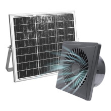 Solar Exhaust Fan 3W Solar Powered Ventilation for Chicken Coop Greenhouse Pet House Heat Odor Reduction