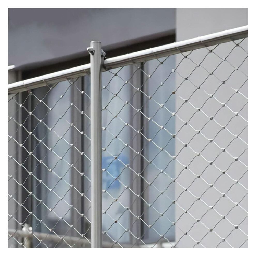 Stainless Steel Wire Rope Mesh Safety Net, Flexible CorrosionâResistant Guard For Balcony, Garden, Farm, 10Cm/2Mm, 1.5X3m 9771547699446