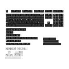168-Tasten Großes Set, Zweifarbige Tastenkappen, Hoher PBT-Anteil, Verschleißfeste Tastenkappen, Set für Mechanische -Tastatur, Schwarz