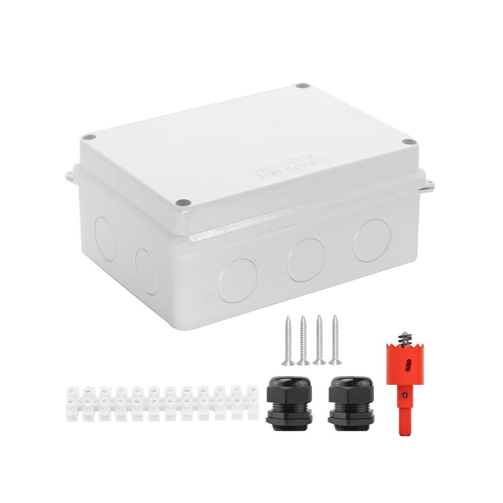 Electrical Box, Outdoor Waterproof Box Ip65 Junction Box With Reserved Holes,Project Box Power Cord Enclosure White 6032125162992