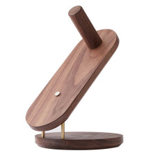 Wall Mount Hair Dryer Holder Hair Dryer Storage Rack Walnut Beech Wood Hair Dryer Bracket Bathroom Decor