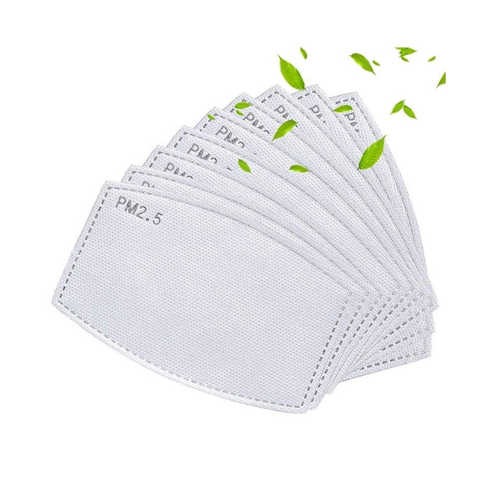 Melitt 100Pcs Pm2.5 Mask Filters 5 Layers Activated Carbon Non-Woven Mask Filters, Adult For Outdoor Activities Replaceable