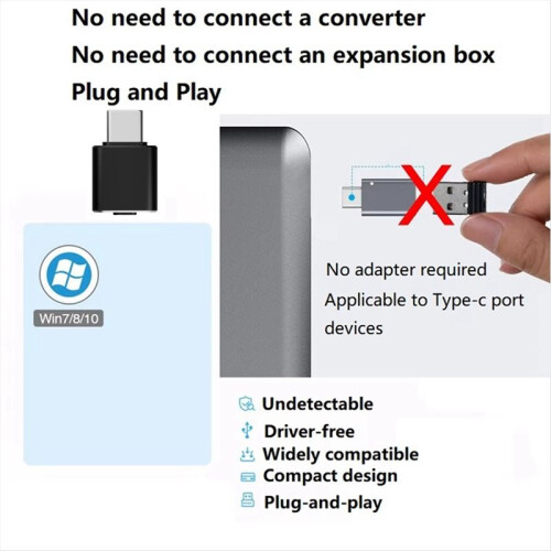 USB C Mouse Jiggler Undetectable Automatic Type C Mouse Mover 3 Jiggle Modes Driver-Free for Keeps Computer Awake Silver 2