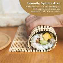 10 Pk Bamboo Sushi Mat - Sushi Roller Mat for Making, Shaping & Molding Sushi Roll & Kimbap,Sushi Making Supplies