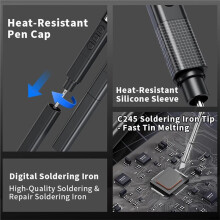 PTS245 Soldering Iron Kit PD3.1 140W Digital Solder Station Electronic Repair DIY Soldering Kit