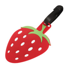 Cute Cartoon PVC Luggage Tag Set for Suitcases and Backpacks, Durable Travel Bag Tags with Adjustable Strap