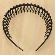 Bandeau/cerceau de cheveux en plastique noir pour
