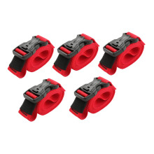 5 Pack Cargo Straps with Cam Buckle, Heavy Duty Adjustable Nylon Luggage Tie Down Set