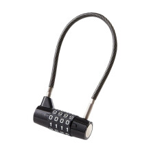 Travel Combination Lock with Resettable 4Digit Code, Durable Steel Cable Luggage Cable Lock for Suitcase