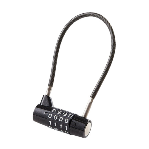 Travel Combination Lock with Resettable 4Digit Code, Durable Steel Cable Luggage Cable Lock for Suitcase