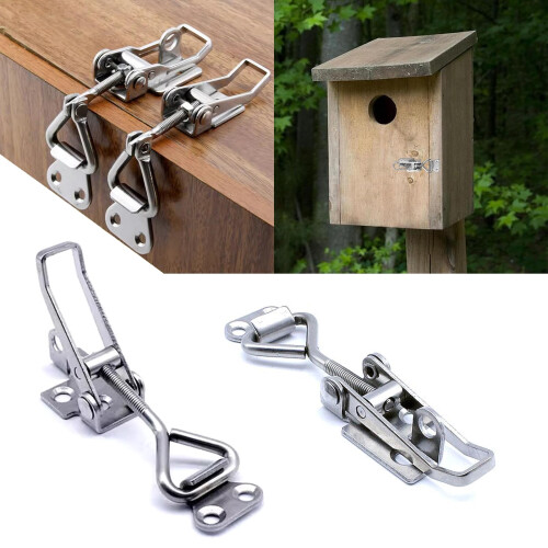 Adjustable Toggle Latch Set Rustproof Steel Build for Cabinets and Toolboxes Secure Dual Pack 1