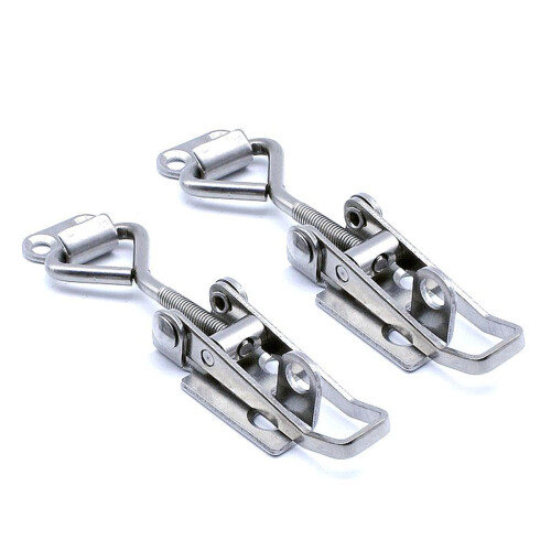 Adjustable Toggle Latch Set Rustproof Steel Build for Cabinets and Toolboxes Secure Dual Pack 2
