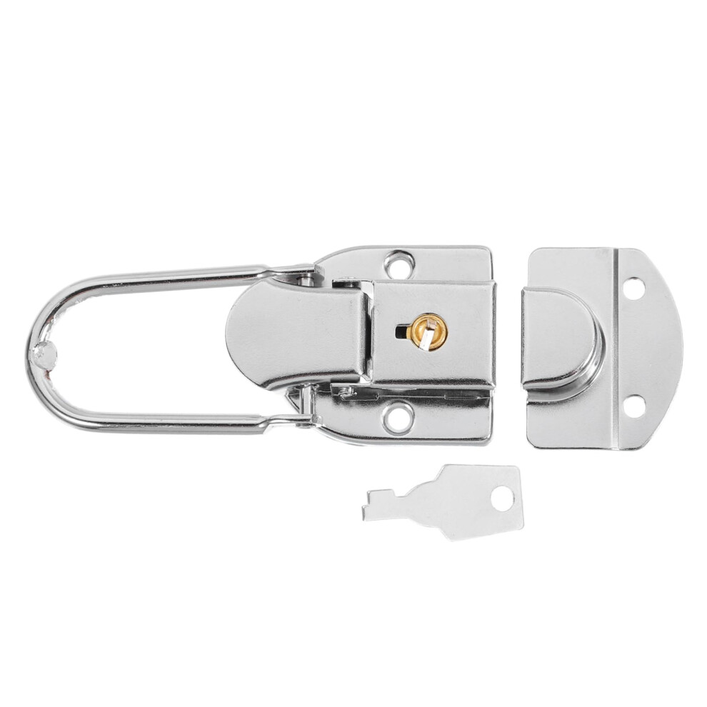 Retro Style Toggle Latch Lock With Key, Durable Iron Antique Hasp For Suitcase And Jewelry Box 9771547700043