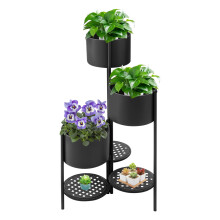 Indoor Plant Stand, 6 Tier Foldable Metal Flower Pot Shelf with RustResistant Iron Frame, Black Finish for Home Garden Balcony