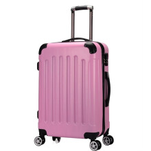20 Inch Pink Hard Shell Carry On Luggage with 360 Spinner Wheels and Built‑in Combination Lock