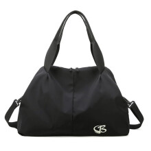 Waterproof Gym Bag for Men and Women, Large Capacity Sports Duffel with Shoe Compartment, Black
